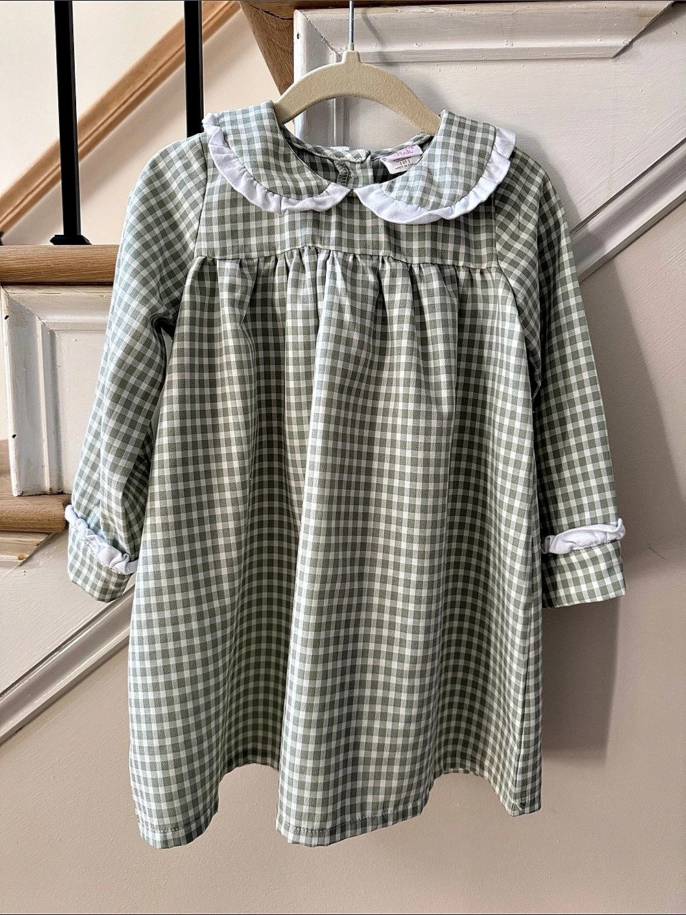 Simply Little Girls Gingham Collared Dress Size 2T Like New